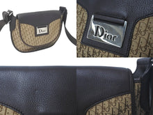 Load image into Gallery viewer, Christian Dior クリスチャンディオール ショルダーバッグ トロッター柄 キャンバス レザー ブラウン ベージュ 美品 中古 60933