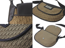 Load image into Gallery viewer, Christian Dior クリスチャンディオール ショルダーバッグ トロッター柄 キャンバス レザー ブラウン ベージュ 美品 中古 60933