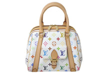 Load image into Gallery viewer, LOUIS VUITTON ルイヴィトン 村上隆 ハンドバッグ プリシラ M40096 モノグラムマルチ ホワイト 中古 60936