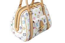 Load image into Gallery viewer, LOUIS VUITTON ルイヴィトン 村上隆 ハンドバッグ プリシラ M40096 モノグラムマルチ ホワイト 中古 60936