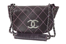 Load image into Gallery viewer, 極美品 CHANEL シャネル チェーンショルダーバッグ ココマーク 9番台 ワイルドステッチ パープル シルバー金具 中古 60940