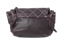 Load image into Gallery viewer, 極美品 CHANEL シャネル チェーンショルダーバッグ ココマーク 9番台 ワイルドステッチ パープル シルバー金具 中古 60940