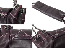 Load image into Gallery viewer, 極美品 CHANEL シャネル チェーンショルダーバッグ ココマーク 9番台 ワイルドステッチ パープル シルバー金具 中古 60940