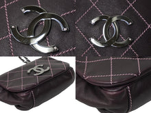 Load image into Gallery viewer, 極美品 CHANEL シャネル チェーンショルダーバッグ ココマーク 9番台 ワイルドステッチ パープル シルバー金具 中古 60940