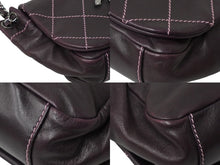 Load image into Gallery viewer, 極美品 CHANEL シャネル チェーンショルダーバッグ ココマーク 9番台 ワイルドステッチ パープル シルバー金具 中古 60940