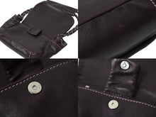 Load image into Gallery viewer, 極美品 CHANEL シャネル チェーンショルダーバッグ ココマーク 9番台 ワイルドステッチ パープル シルバー金具 中古 60940