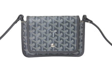 画像をギャラリービューアに読み込む, 極美品 GOYARD ゴヤール ショルダーバッグ プリュメ ポーチウォレット グレー PVC レザー シルバー金具 中古 60953
