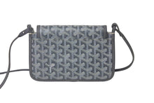 画像をギャラリービューアに読み込む, 極美品 GOYARD ゴヤール ショルダーバッグ プリュメ ポーチウォレット グレー PVC レザー シルバー金具 中古 60953