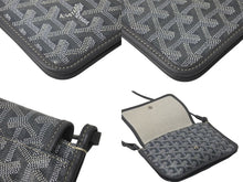 画像をギャラリービューアに読み込む, 極美品 GOYARD ゴヤール ショルダーバッグ プリュメ ポーチウォレット グレー PVC レザー シルバー金具 中古 60953