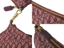 Load image into Gallery viewer, Christian Dior クリスチャンディオール ショルダーバッグ サドルバッグ トロッター コットンキャンバス ボルドー 良品 中古 60954