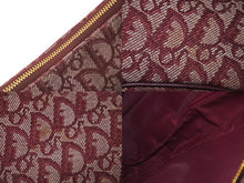 Load image into Gallery viewer, Christian Dior クリスチャンディオール ショルダーバッグ サドルバッグ トロッター コットンキャンバス ボルドー 良品 中古 60954