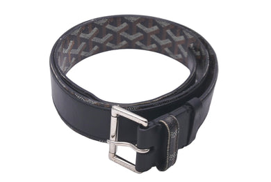 GOYARD ゴヤール ベルト フロリダ クラムシーカウハイド ゴヤールディンキャンバス ブラック サイズ100 良品 中古 60956