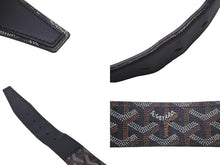 Load image into Gallery viewer, GOYARD ゴヤール ベルト フロリダ クラムシーカウハイド ゴヤールディンキャンバス ブラック サイズ100 良品 中古 60956