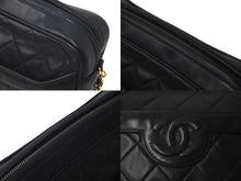Load image into Gallery viewer, CHANEL シャネル チェーンショルダーバッグ マトラッセ ココマーク 2番台 フリンジ ブラック ラムスキン ゴールド金具 美品 中古 60959