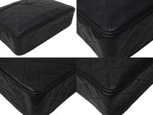 CHANEL シャネル チェーンショルダーバッグ マトラッセ ココマーク 2番台 フリンジ ブラック ラムスキン ゴールド金具 美品 中古 60959