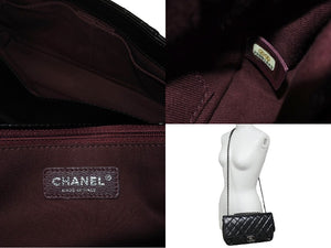CHANEL シャネル ショルダーバッグ ココマーク マトラッセ カーフスキン 22番台 2016年 ブラック シルバー金具 美品 中古 60961