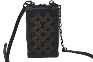LOUIS VUITTON ルイヴィトン ショルダーバッグ タフタージュ ヴァーティカル ソフトトランク ブラウン 美品 中古 M45044 60971