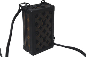 LOUIS VUITTON ルイヴィトン ショルダーバッグ タフタージュ ヴァーティカル ソフトトランク ブラウン 美品 中古 M45044 60971
