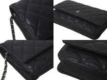 Load image into Gallery viewer, CHANEL シャネル ショルダーバッグ マトラッセ チェーンウォレット 14番台 ラムスキン ブラック シルバー金具 良品 中古 60976