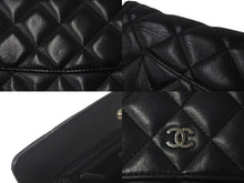 Load image into Gallery viewer, CHANEL シャネル ショルダーバッグ マトラッセ チェーンウォレット 14番台 ラムスキン ブラック シルバー金具 良品 中古 60976
