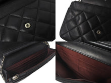 Load image into Gallery viewer, CHANEL シャネル ショルダーバッグ マトラッセ チェーンウォレット 14番台 ラムスキン ブラック シルバー金具 良品 中古 60976