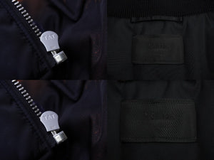 極美品 PRADA プラダ ブルゾン ボンバージャケット 転写 22AW トライアングルロゴ サイズS SGB903 ブラック×オレンジ 中古 60977