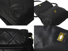 Load image into Gallery viewer, CHANEL シャネル デカマトラッセ シングルフラップ ショルダーバッグ 3番台 ブラック ラムスキン ゴールド金具 美品 中古 60985