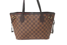Load image into Gallery viewer, 極美品 LOUIS VUITTON ルイ ヴィトン トートバッグ 新型 ネヴァーフルPM N41359 ダミエエベヌキャンバス ブラウン 中古 60989
