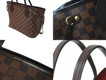 Load image into Gallery viewer, 極美品 LOUIS VUITTON ルイ ヴィトン トートバッグ 新型 ネヴァーフルPM N41359 ダミエエベヌキャンバス ブラウン 中古 60989