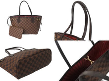 Load image into Gallery viewer, 極美品 LOUIS VUITTON ルイ ヴィトン トートバッグ 新型 ネヴァーフルPM N41359 ダミエエベヌキャンバス ブラウン 中古 60989
