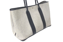 Load image into Gallery viewer, HERMES エルメス トートバッグ ガーデンパーティGM トワルアッシュ グレー系 ブラック系 シルバー金具 良品 中古 60998
