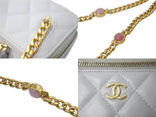 Load image into Gallery viewer, 極美品 CHANEL シャネル チェーンショルダーバッグ バニティ ストーン入り グレー ゴールド金具 ランダムシリアル 中古 60999