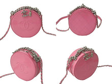 Load image into Gallery viewer, CHANEL シャネル ハンドバッグ ココマーク ラウンドチェーンショルダーバッグ パテント26番台 ピンク シルバー金具 美品 中古 61000