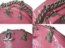 Load image into Gallery viewer, CHANEL シャネル ハンドバッグ ココマーク ラウンドチェーンショルダーバッグ パテント26番台 ピンク シルバー金具 美品 中古 61000