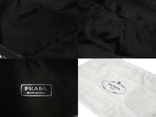 画像をギャラリービューアに読み込む, 以前同様 PRADA プラダ クリスタルサテン ミニホーボーバッグ ブラック ハンドバッグ トライアングル 1BC515 中古 61011 