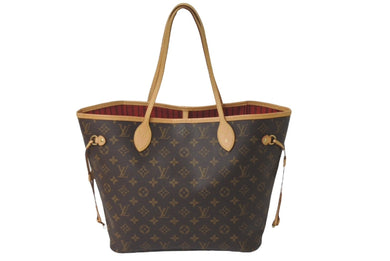 LOUIS VUITTON ルイヴィトン トートバッグ ネヴァーフルMM モノグラムキャンバス M41177 ブラウン ゴールド金具 美品 中古 61012
