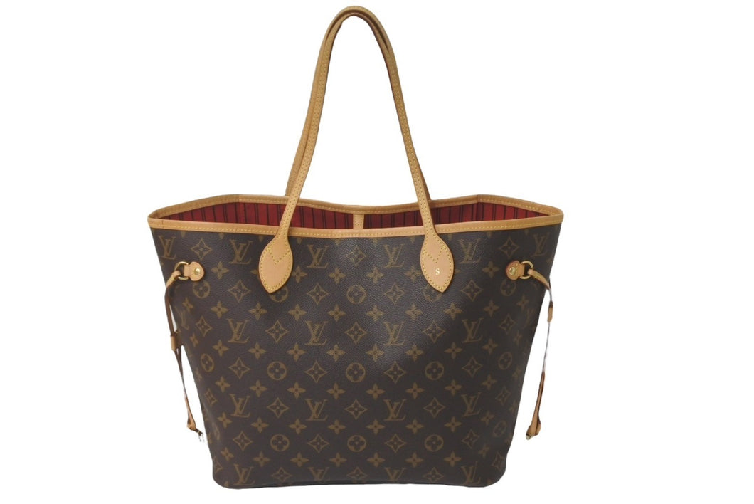 LOUIS VUITTON ルイヴィトン トートバッグ ネヴァーフルMM モノグラムキャンバス M41177 ブラウン ゴールド金具 美品 中古 61012
