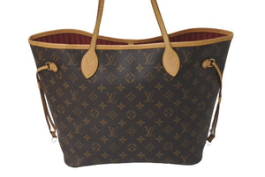 LOUIS VUITTON ルイヴィトン トートバッグ ネヴァーフルMM モノグラムキャンバス M41177 ブラウン ゴールド金具 美品 中古 61012