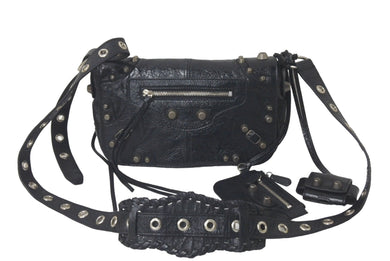 極美品 BALENCIAGA バレンシアガ ショルダーバッグ LE CAGOLE XS ルカゴール 719082210KR1000 シルバー金具 中古 61017