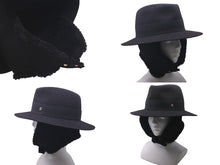 Load image into Gallery viewer, 極美品 CHANEL シャネル 変形ハット ココマーク シアリング フライト シアリング ウール ブラック サイズL 中古 61029