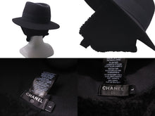 Load image into Gallery viewer, 極美品 CHANEL シャネル 変形ハット ココマーク シアリング フライト シアリング ウール ブラック サイズL 中古 61029