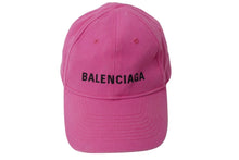 Load image into Gallery viewer, BALENCIAGA バレンシアガ ベースボールキャップ サイズL ピンク ロゴ刺繍 コットン 590758 310B2 美品 中古 61030