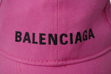 Load image into Gallery viewer, BALENCIAGA バレンシアガ ベースボールキャップ サイズL ピンク ロゴ刺繍 コットン 590758 310B2 美品 中古 61030