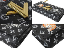 Load image into Gallery viewer, 極美品 LOUIS VUITTON ルイヴィトン キャットグラム チェーンウォレットバッグ M63888 イニシャル入り ブラック 中古 61031
