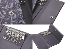 Load image into Gallery viewer, GOYARD ゴヤール キーケース ポルトクレ サンミッシェル 六連 グレー ヘリンボーン STMICHPMLTY51CL51P 美品 中古 61034