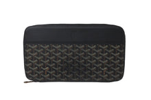 Load image into Gallery viewer, GOYARD ゴヤール 長財布 オペラ オーガナイザー トラベルケース ヘリンボーン ブラック シルバー金具 良品 中古 61035