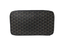 Load image into Gallery viewer, GOYARD ゴヤール 長財布 オペラ オーガナイザー トラベルケース ヘリンボーン ブラック シルバー金具 良品 中古 61035