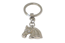 Load image into Gallery viewer, HERMES エルメス キーホルダー キーチャーム 馬 ホースヘッド ヴィンテージ シルバー金具 美品 中古 61039