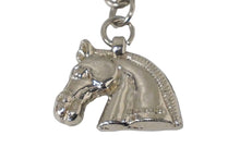Load image into Gallery viewer, HERMES エルメス キーホルダー キーチャーム 馬 ホースヘッド ヴィンテージ シルバー金具 美品 中古 61039