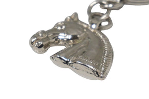 HERMES エルメス キーホルダー キーチャーム 馬 ホースヘッド ヴィンテージ シルバー金具 美品 中古 61039